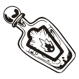 Botella de poción de miedo Diseño PNG