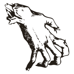 Zombie handgezeichnetes Halloween PNG-Design