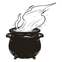 Cauldron hand drawn halloween PNG Design