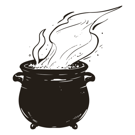 Cauldron hand drawn halloween PNG Design