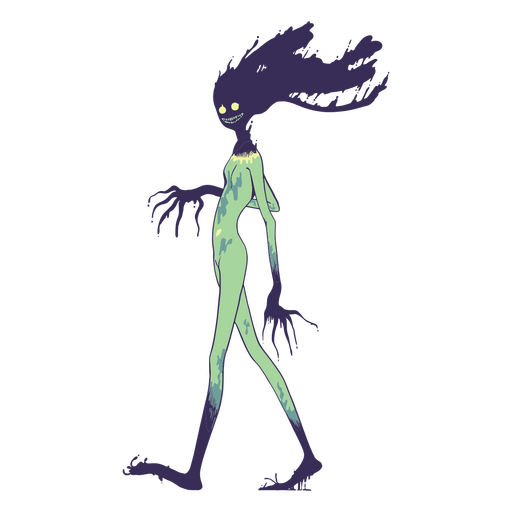 Skinny creature with branched hands and feet PNG Design
