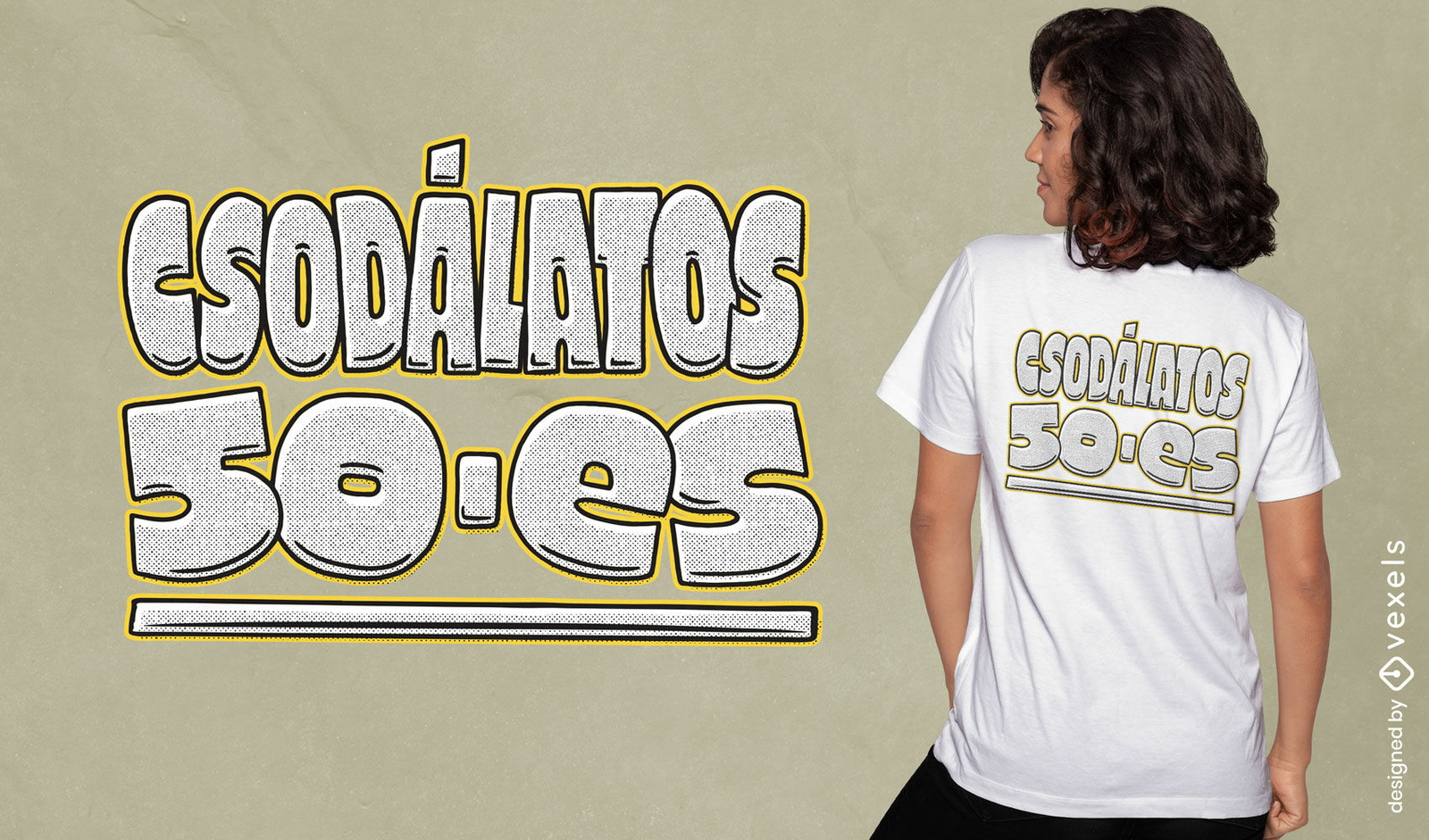 design de t-shirt de citação com fome de 50 anos