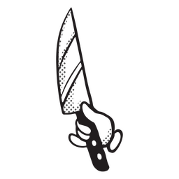Gespenstische Hand mit einem Messer PNG-Design