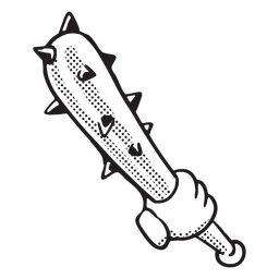 Mão do assassino segurando um cajado pontiagudo Desenho PNG