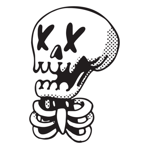 Spooky Halloween skull PNG Design