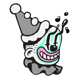 Gruseliges Clowngesicht PNG-Design