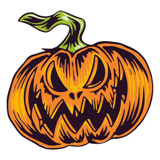 abóbora de halloween assustador Desenho PNG