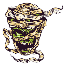 Cabeza de zombi aterrador Diseño PNG
