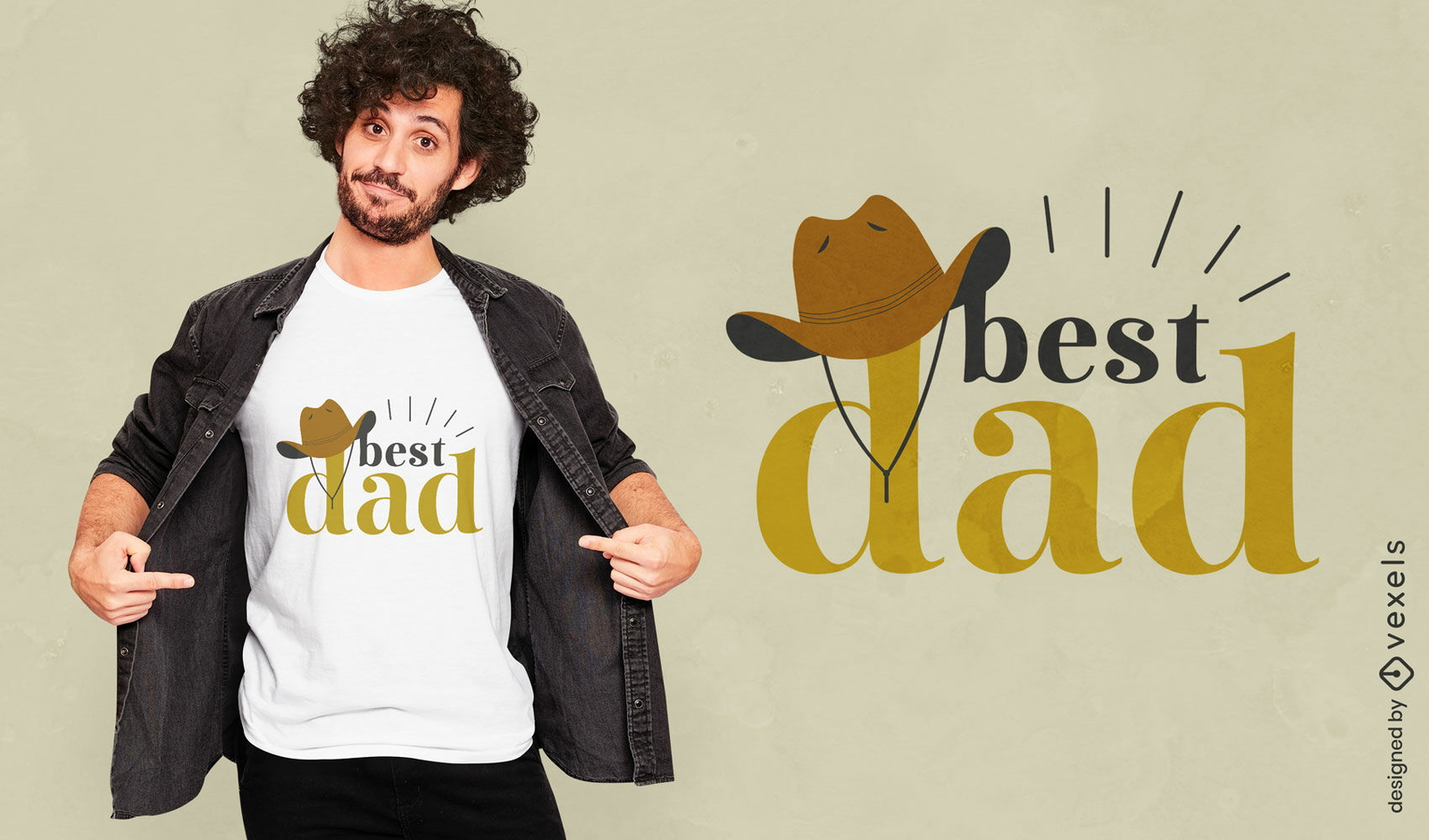 Design de camiseta com citação de melhor pai de feno de cowboy