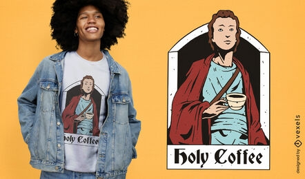 Design de t-shirt de citação de religião engraçada de café sagrado