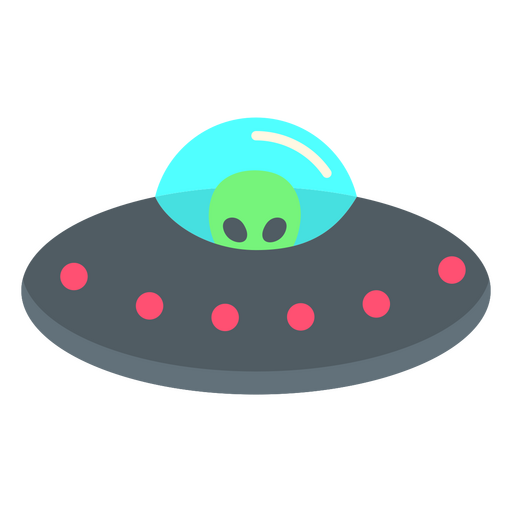 Alien looking from the flying saucer PNG Design