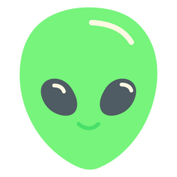 Freundlicher Alien lächelt PNG-Design