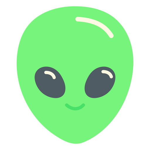 Friendly alien smiling PNG Design