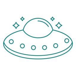 UFO fliegt durch den Himmel PNG-Design
