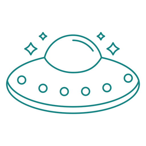 UFO flying through the sky PNG Design