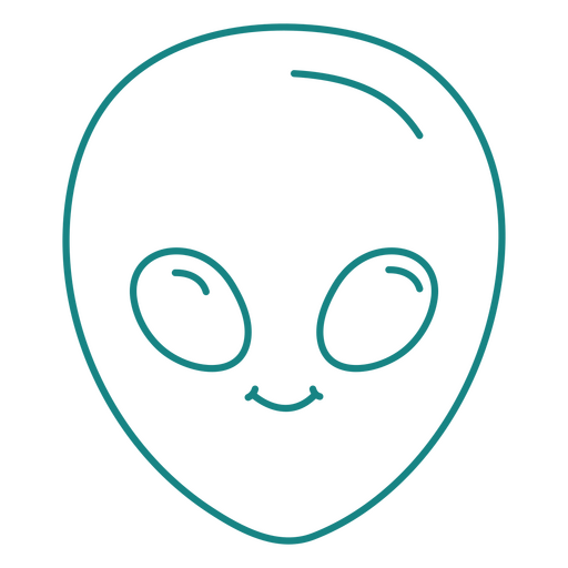 Ffiendly alien face PNG Design