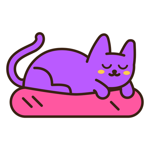 Nette Katze, die ein Nickerchen macht PNG-Design