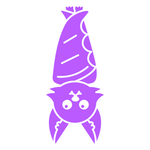 Cute purple bat design PNG Design