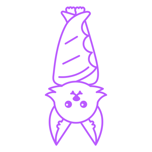 Entzückende Fledermaus hängt PNG-Design