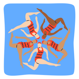 Equipe de nado sincronizado Desenho PNG