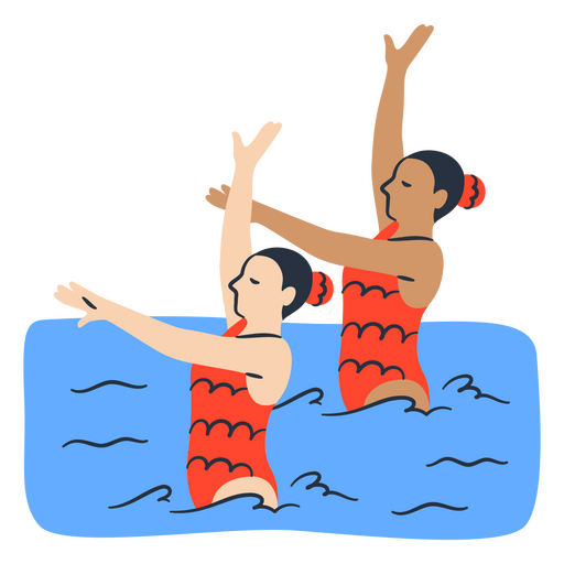 Synchronized swimming ladies PNG Design
