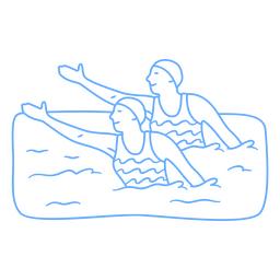 Synchronized swimming routine PNG Design