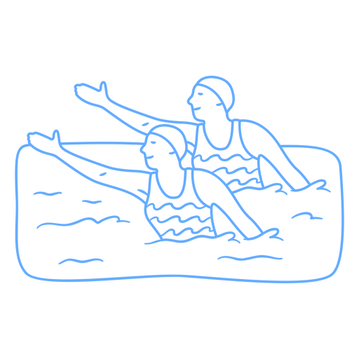 Synchronized swimming routine PNG Design