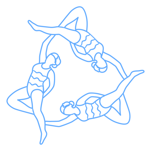Synchronized swimming performance PNG Design