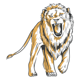 Lion duotone roar Transparent PNG