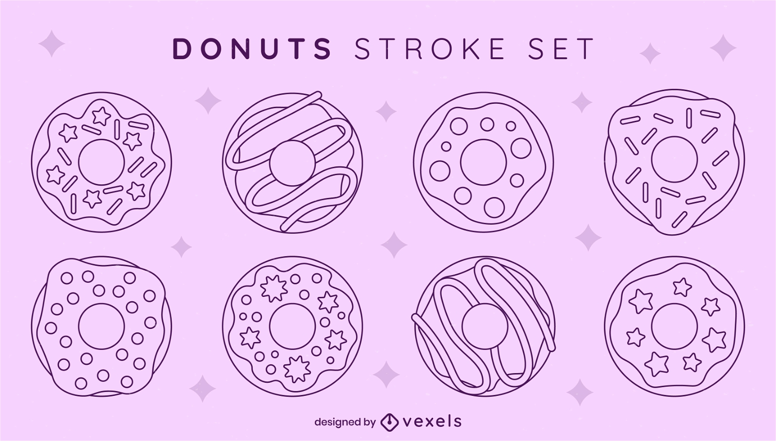 Donuts stroke set design