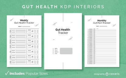 Gut health tracker Design Template KDP