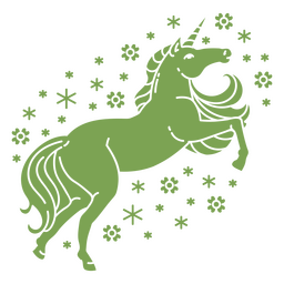 Unicórnio mágico em um prado Desenho PNG