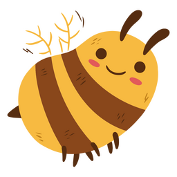 Nette lächelnde Biene PNG-Design