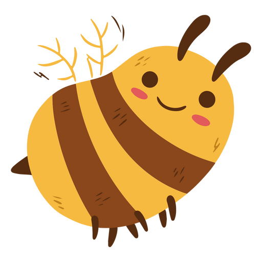Cute smiling bee PNG Design