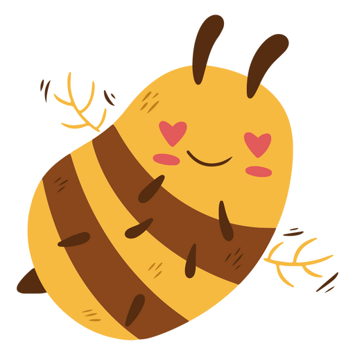 Cute in love bee PNG Design