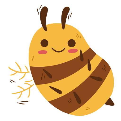 Cute flying bee insect PNG Design