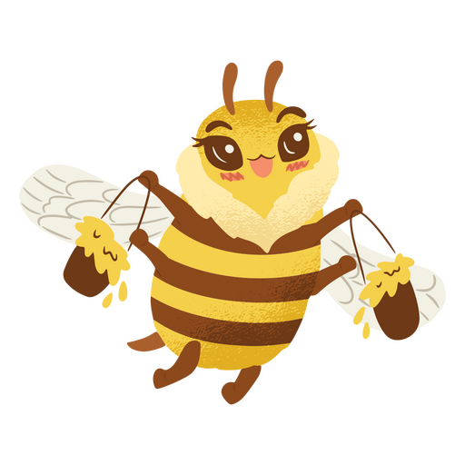 Kawaii honey pot bee 