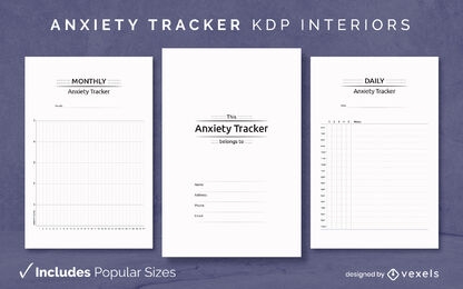 Diseño de registro de seguimiento de ansiedad Modelo KDP