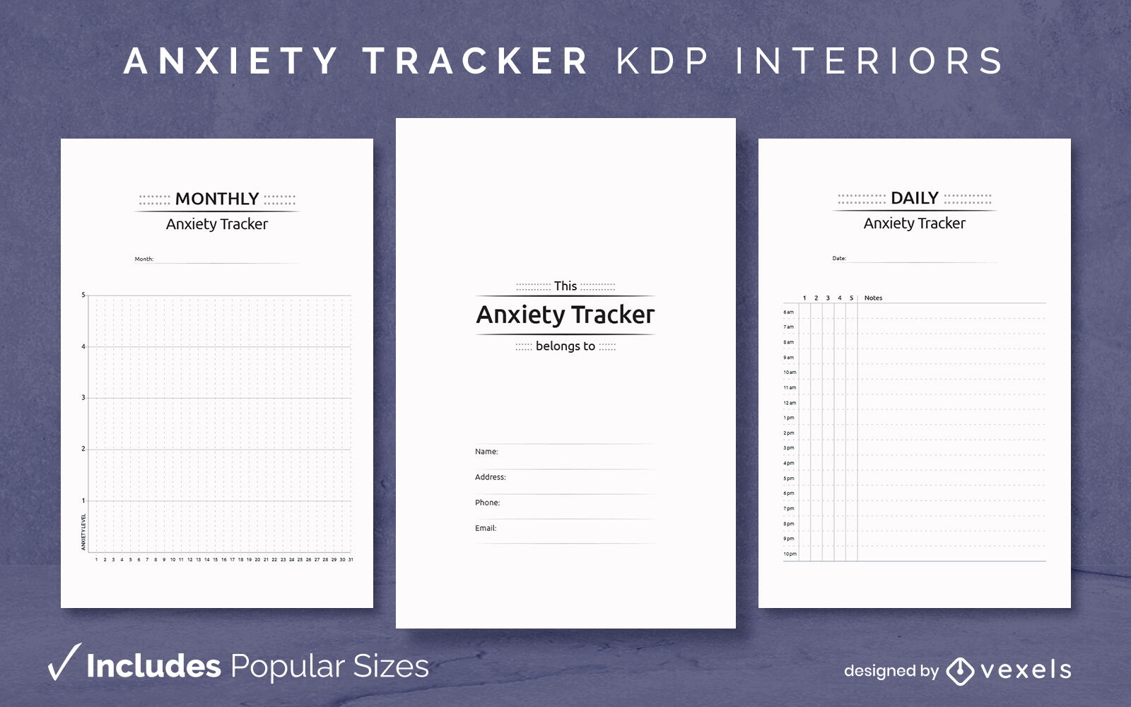 Diseño de registro de seguimiento de ansiedad Modelo KDP