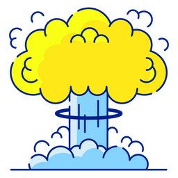 Nuclear Bomb With A Mushroom Cloud PNG & SVG Design For T-Shirts