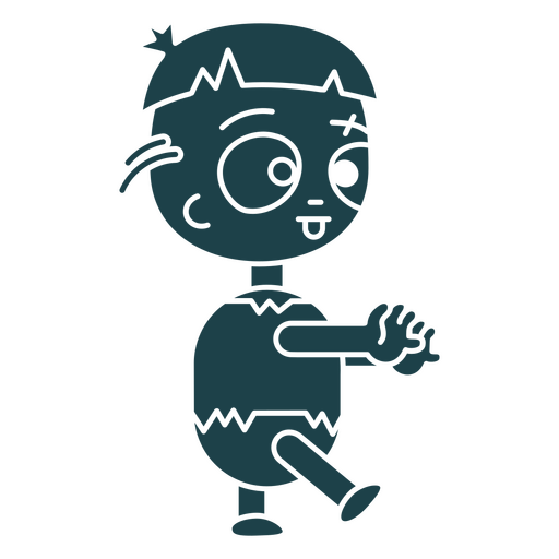 Niño zombi con ropa hecha jirones Diseño PNG