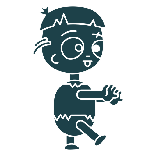 Zombie boy with tattered clothing PNG Design