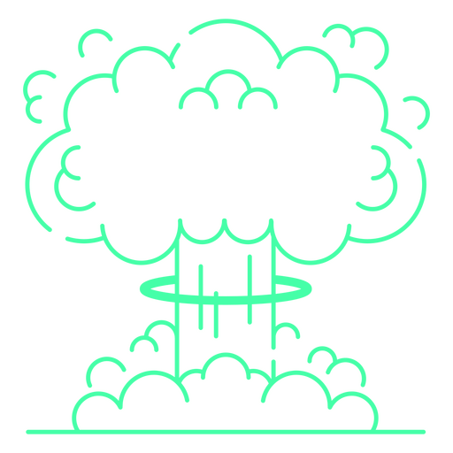 Nuclear bomb radiating a large mushroom cloud PNG Design