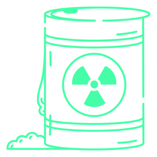 Barril con sustancia radiactiva Diseño PNG