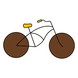 Bicicleta de trazo de color monoline Diseño PNG