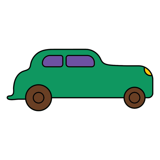 Carro de traço de cor monoline Desenho PNG