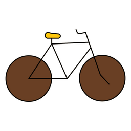 Bicicleta de trazo de color monoline