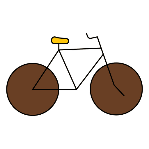 Monoline Fahrrad mit Farbstrich PNG-Design