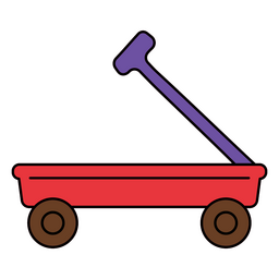 Carrinho de traçado de cores monoline Desenho PNG
