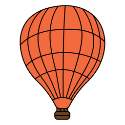 Monoline color stroke hot air balloon PNG Design Transparent PNG